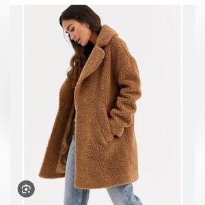 Abercrombie & Fitch Tan Teddy Coat